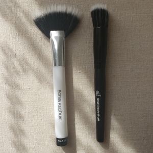Sonia Kashuk no. 129 fan and Elf Stippling Brush